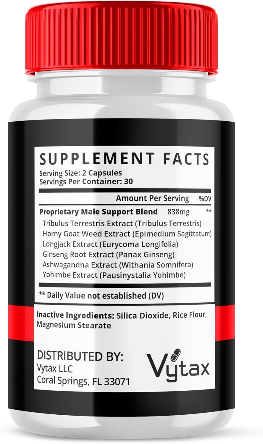 60 Count Vytax Prolong Power Pills Supplement for Men - Advanced Maximum Strength Vitamin Formula for Peak Performance Energy and All Natural Health Support