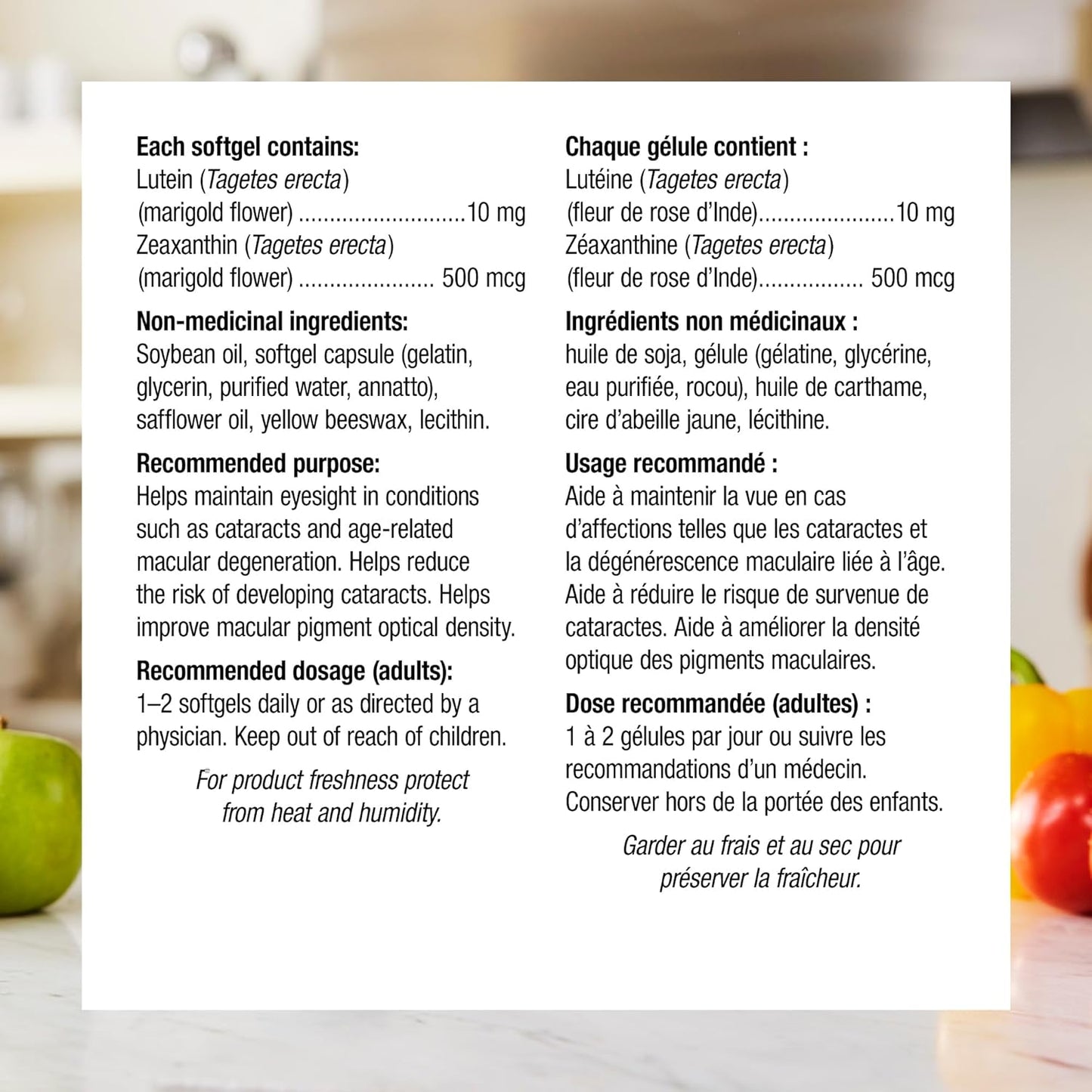 60 Count Webber Naturals Lutein with Zeaxanthin Softgel - 10mg Formula