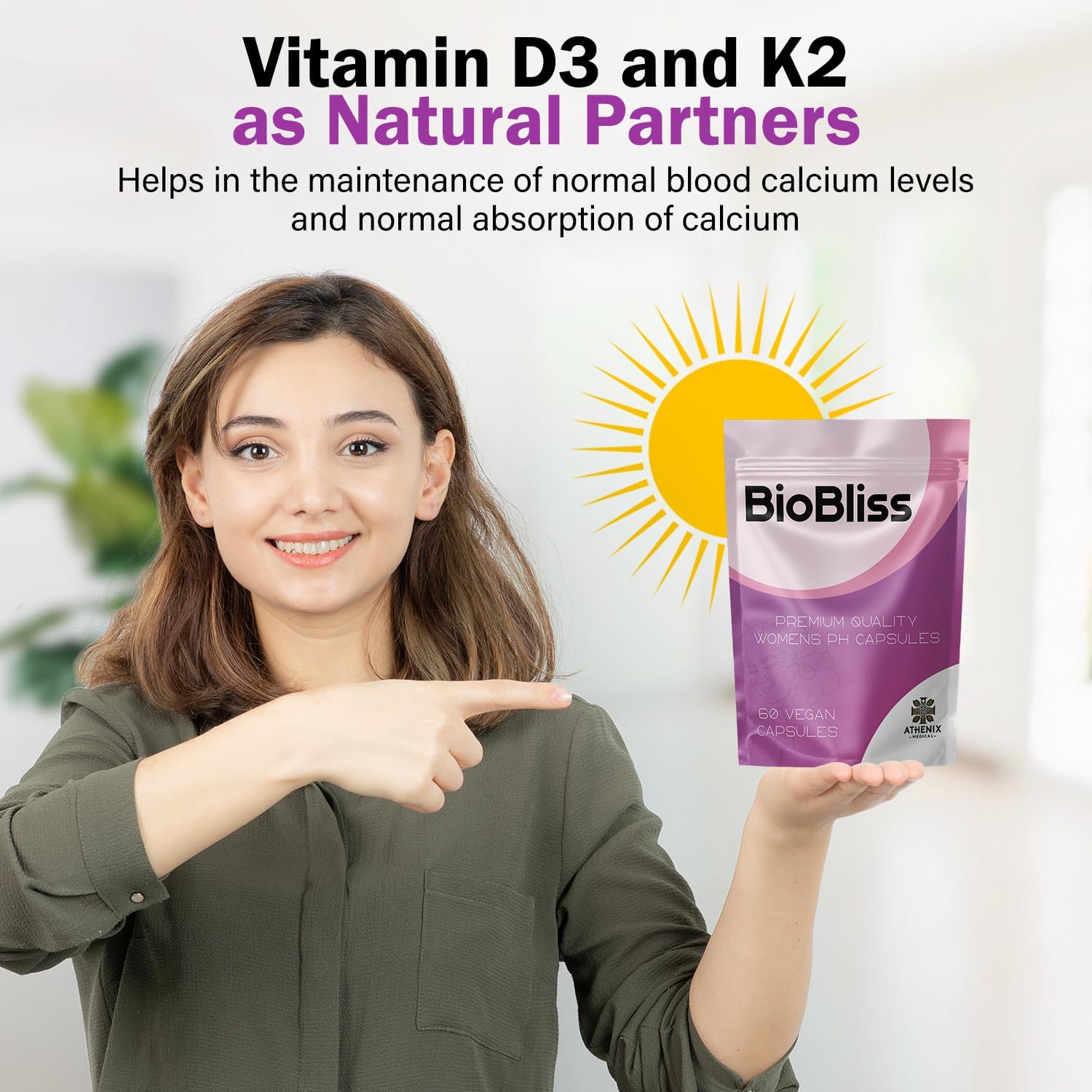 60 Count Women's Probiotic Capsules for Vaginal Health - Supports pH Balance, Healthy Flora, and Odor - Daily Supplement for Feminine Wellness - Vegan, Non-GMO