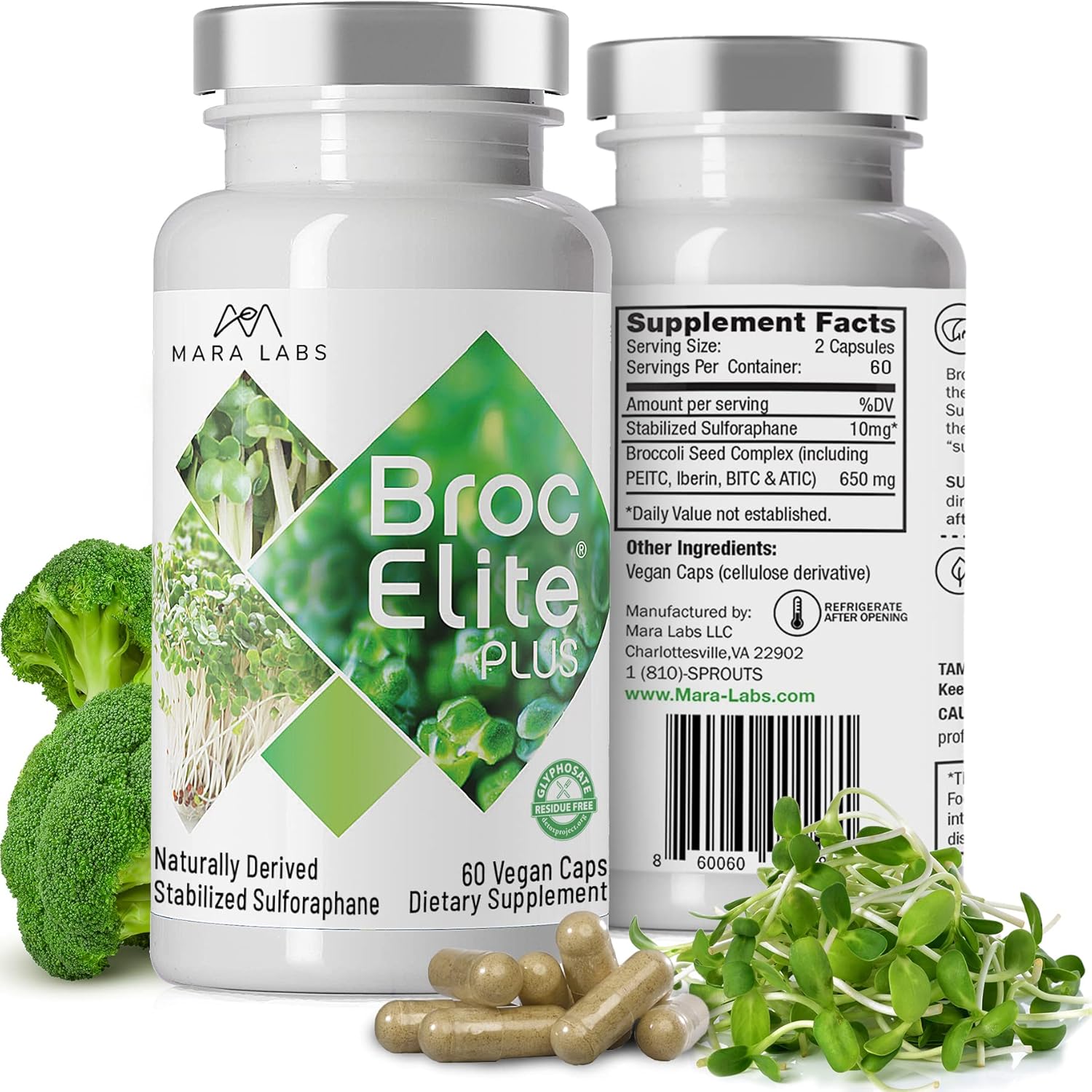 60 ct BrocElite & CurcElite Bundle | 30 Servings by Mara Labs