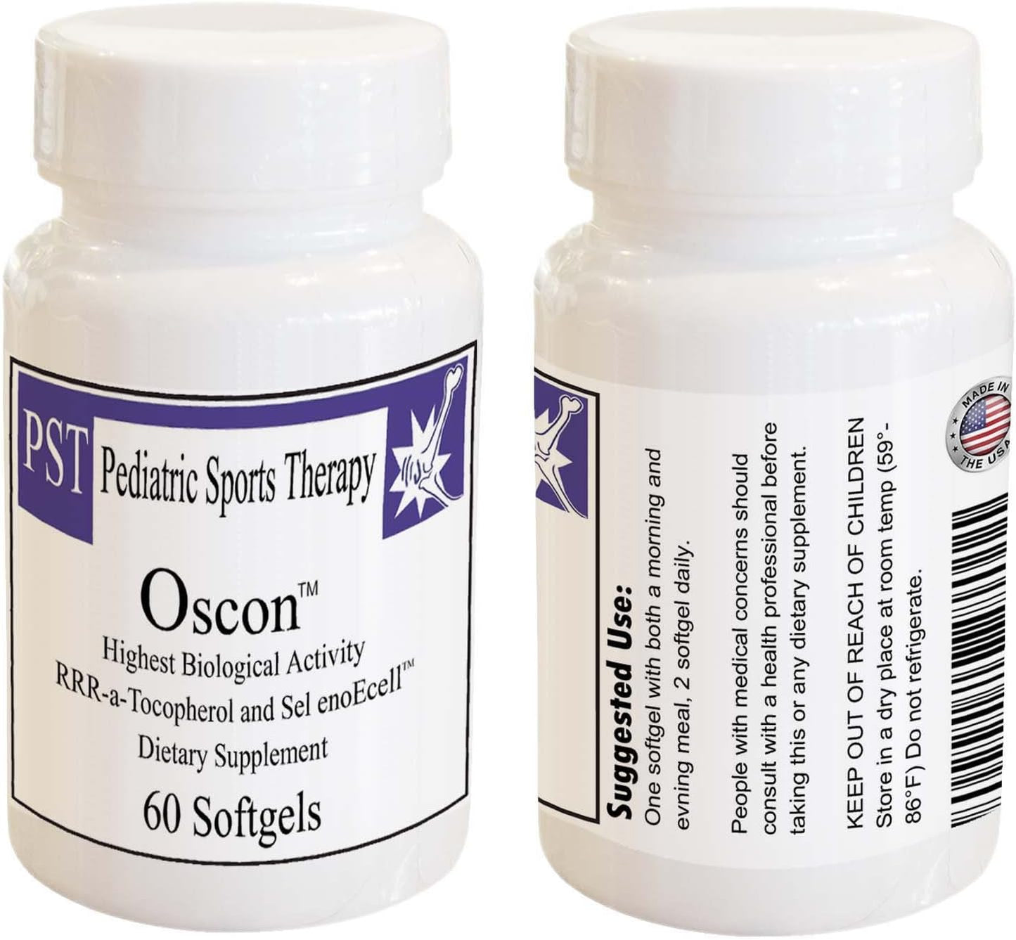 60 ct Oscon Nutraceutical Supplement with RRR-a-tocopherol and Selenium