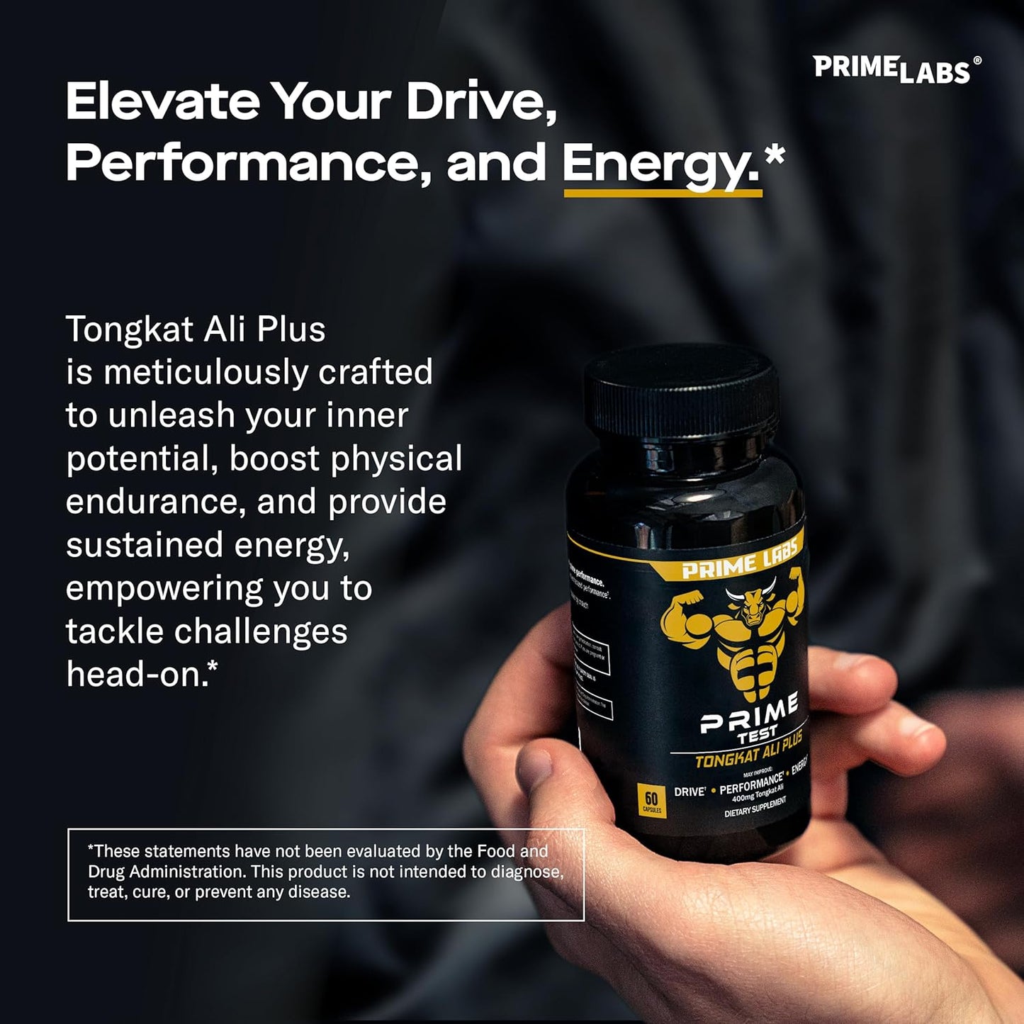 60 ct Prime Labs Tongkat Ali + L Arginine Nitric Oxide Supplement Pack