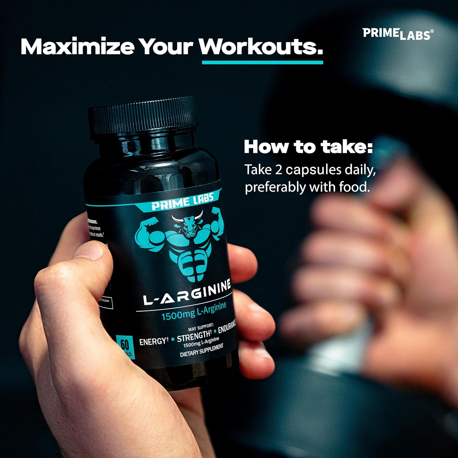 60 ct Prime Labs Tongkat Ali + L Arginine Nitric Oxide Supplement Pack