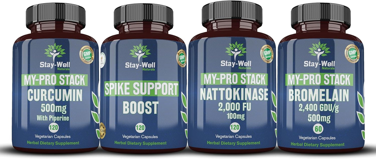 60 Day Supply Immunity Booster Supplement with Nattokinase, Bromelain, and Curcumin - All-Natural Spike Support and Immune System Boost