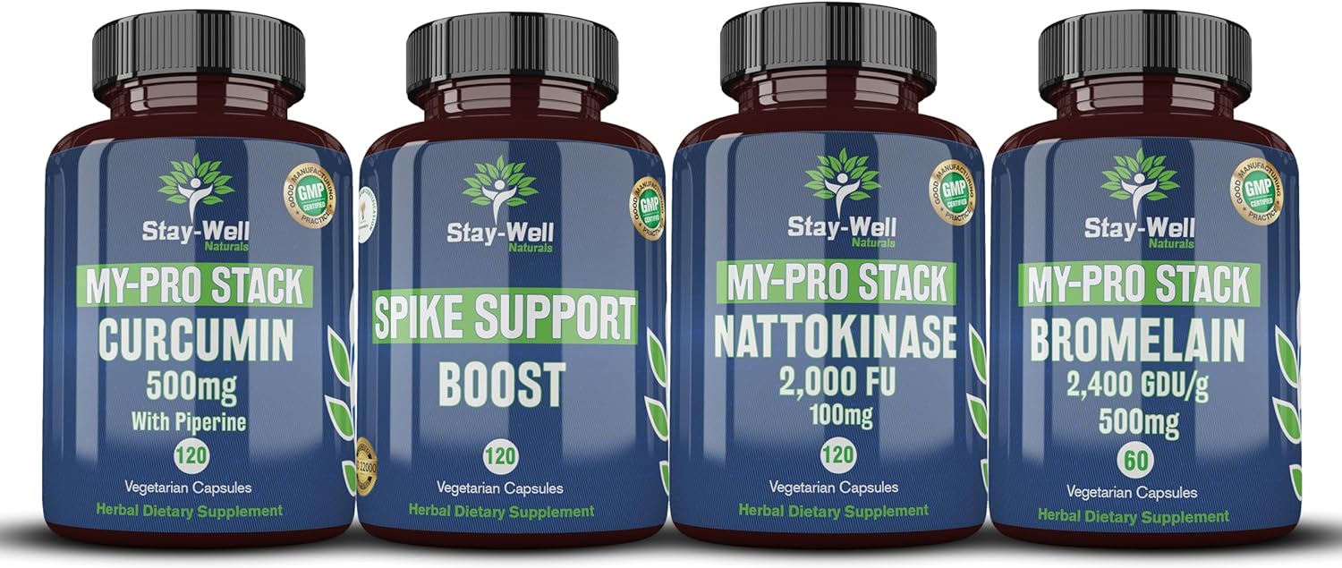 60 Day Supply Immunity Booster Supplement with Nattokinase, Bromelain, and Curcumin - All-Natural Spike Support and Immune System Boost