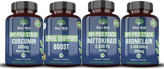 60 Day Supply Immunity Booster Supplement with Nattokinase, Bromelain, and Curcumin - All-Natural Spike Support and Immune System Boost