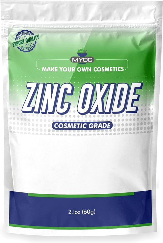 60 Gm White Zinc Oxide Powder - 2.11 FlOz (Pack of 1) by MYOC
