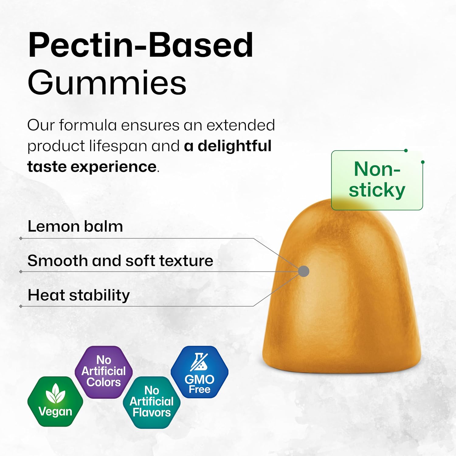 60 Gummies of BIO KRAUTER Lemon Balm and Adrenal Support Formula for Stress Relief and Wellness