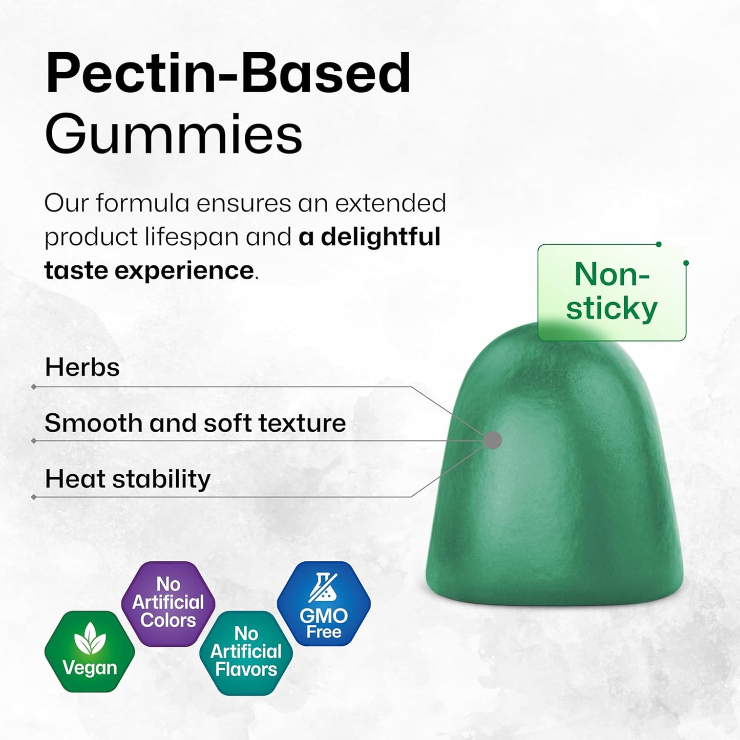 60 Gummies of BIO KRAUTER Lemon Balm and Adrenal Support Formula for Stress Relief and Wellness
