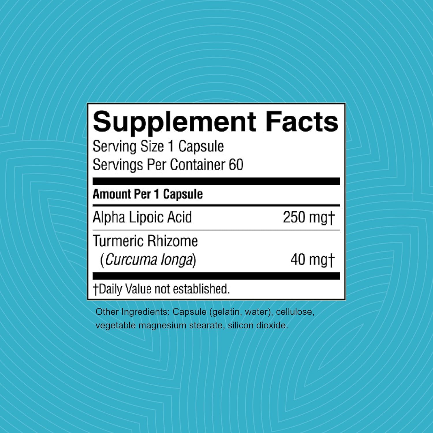 60 Kosher Alpha Lipoic Acid Capsules by Nature's Sunshine