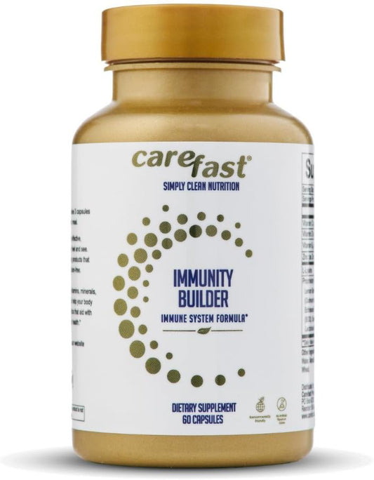 60 Natural Vegan Capsules Immune Support Supplement with Vitamins C, B6, D, Elderberry Extract, and Zinc - Boost Immunity for Men, Women, and Seniors