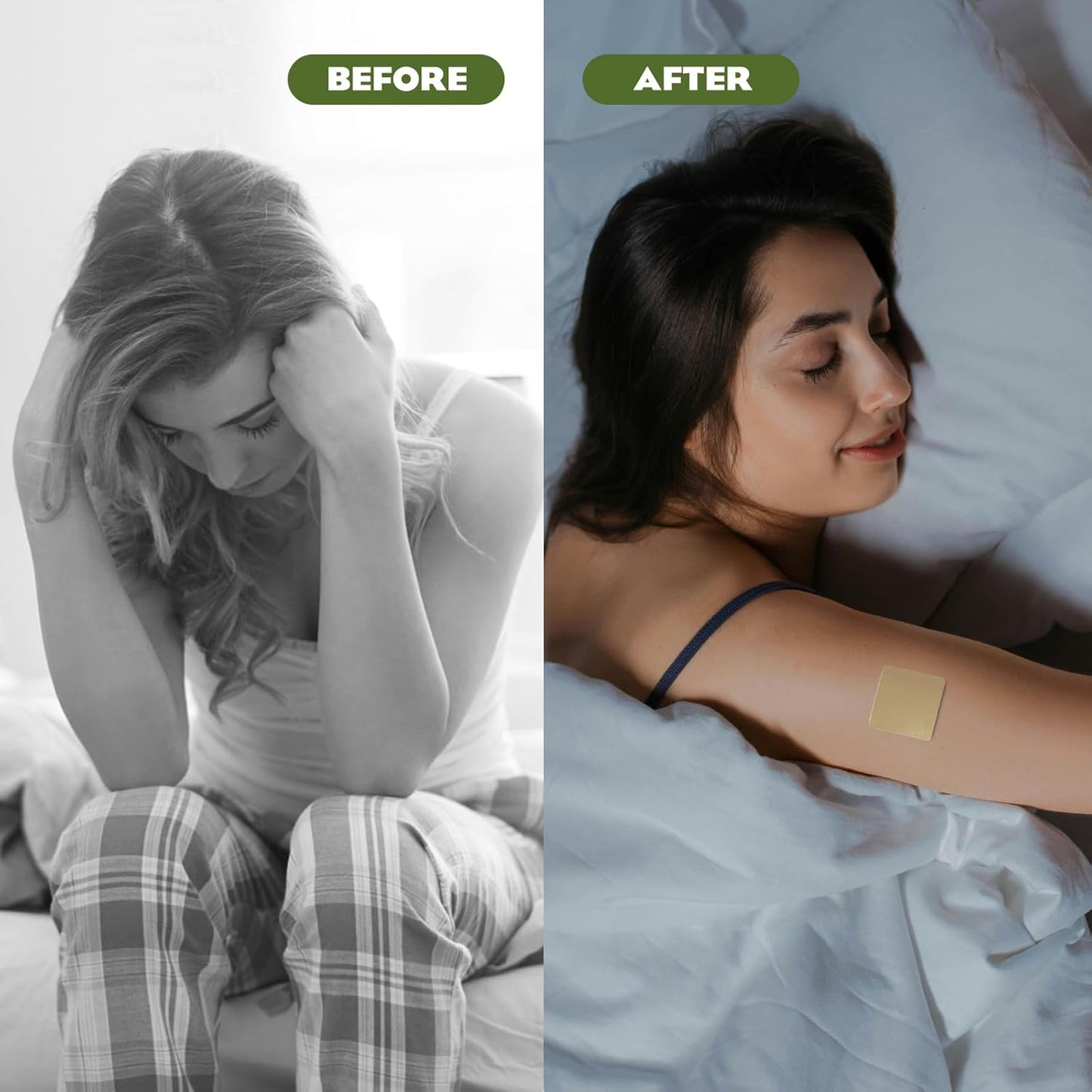 60 NEVVIS Jasmine Deep Sleep Patches for Adults - Natural Plant Ingredients - Men and Women - Skin-Friendly & Easy Application