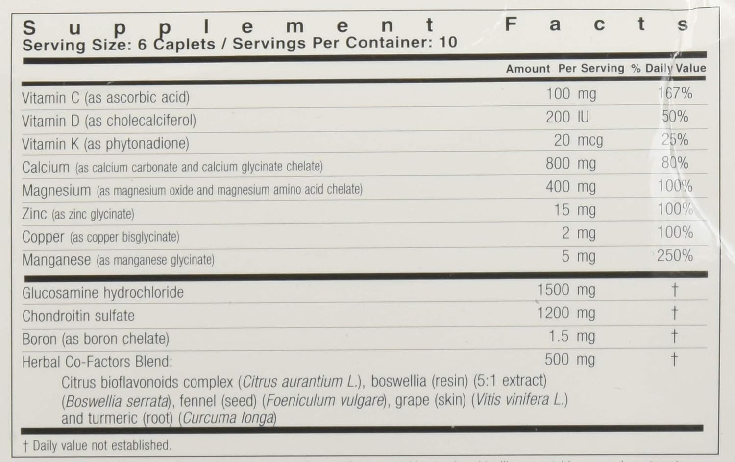 60 Pack of Windmill Glucosamine Chondroitin Sulfate Capsules for Joint Health
