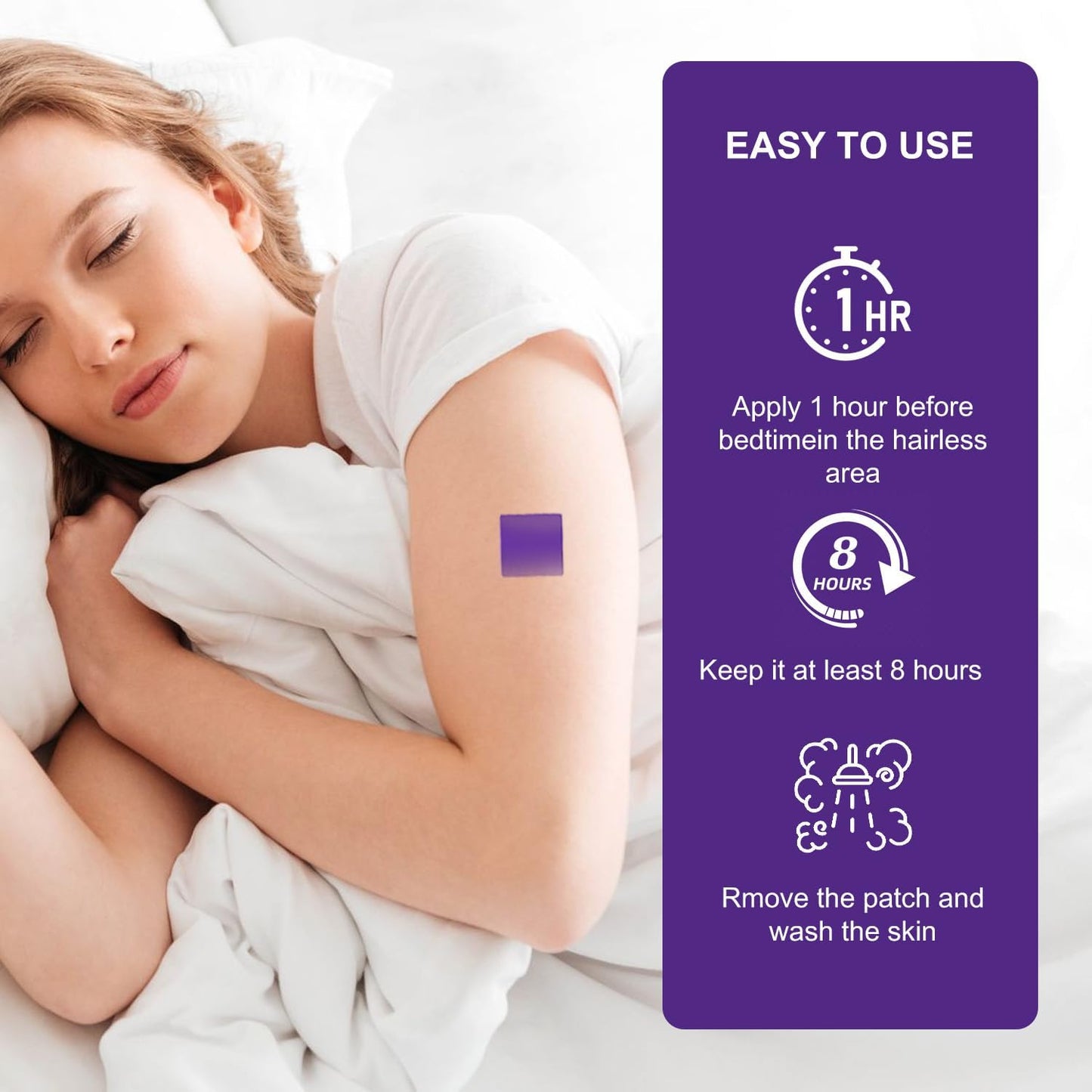 60 Pack Sleep Patches for Adults - Extra Strength Natural Ingredients for Deep Sleep - Skin-Friendly and Long-Lasting Sweet Dreams for Men and Women