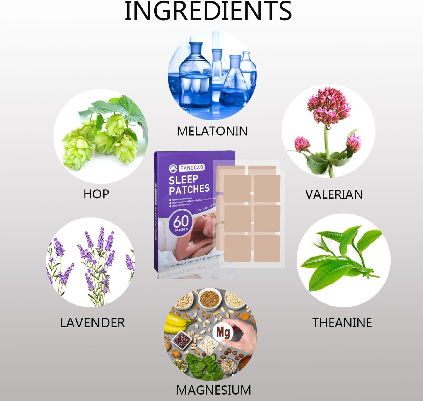 60 Premium Sleep Patches for Adults with Upgraded Ingredients - Easy to Apply and Comfortable