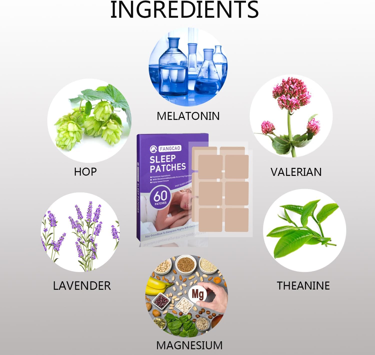 60 Premium Sleep Patches for Adults with Upgraded Ingredients - Easy to Apply and Comfortable