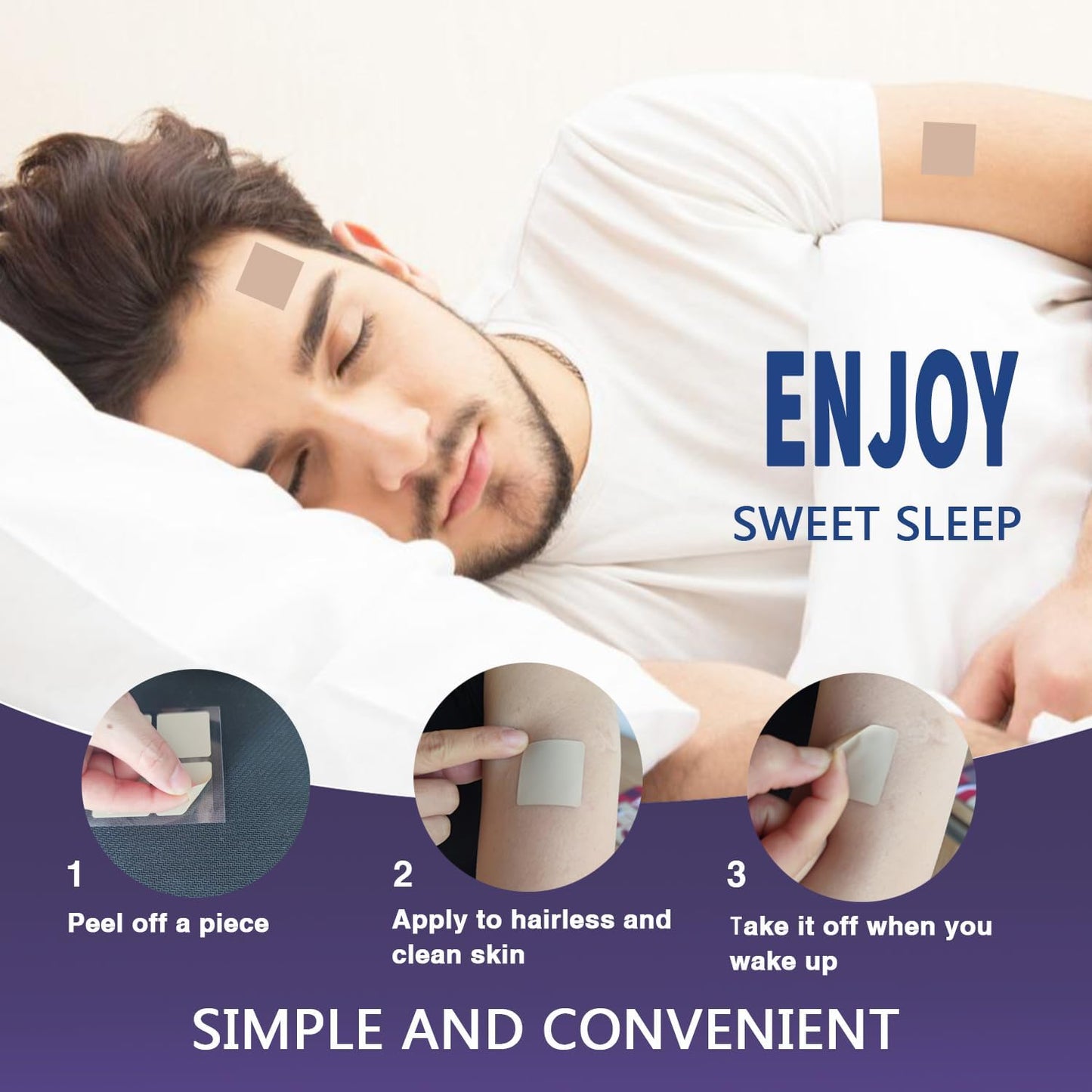 60 Premium Sleep Patches for Adults with Upgraded Ingredients - Easy to Apply and Comfortable