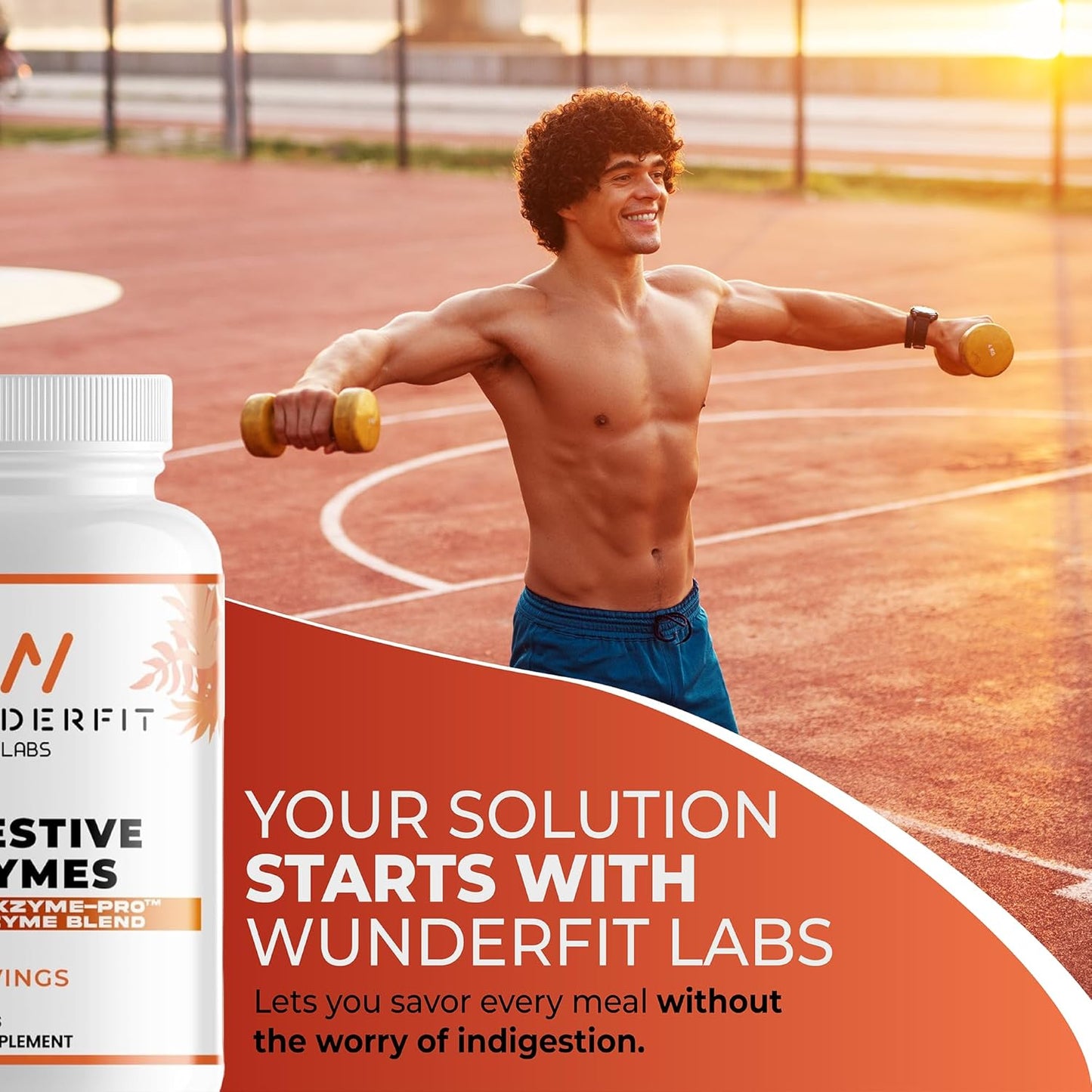60-Serving Wunderfit Labs Digestive Enzymes Capsules for Improved Digestion