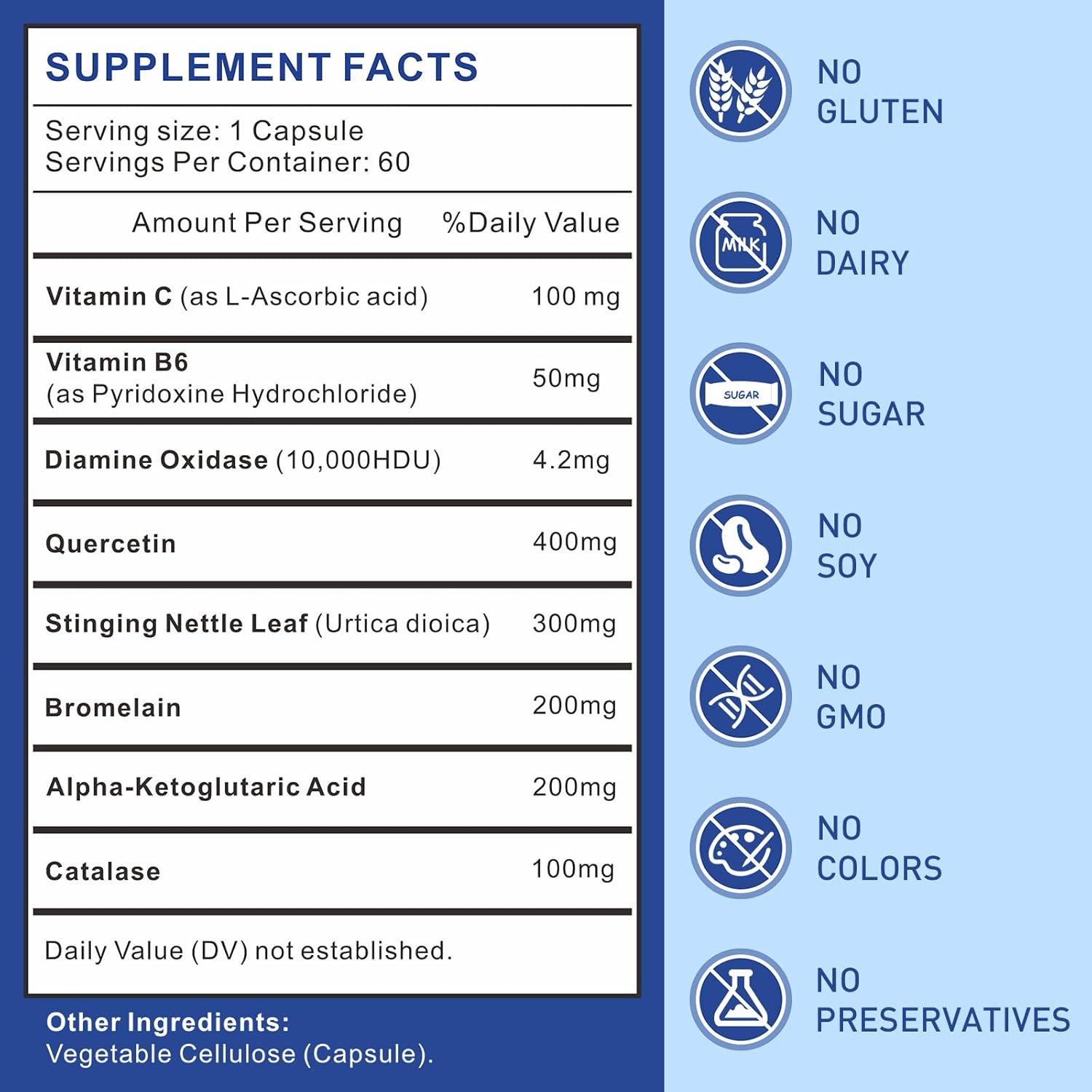 60 Softgels of Uarcool Histamine Diamine Oxidase Supplement for Digestive Health - Made in USA