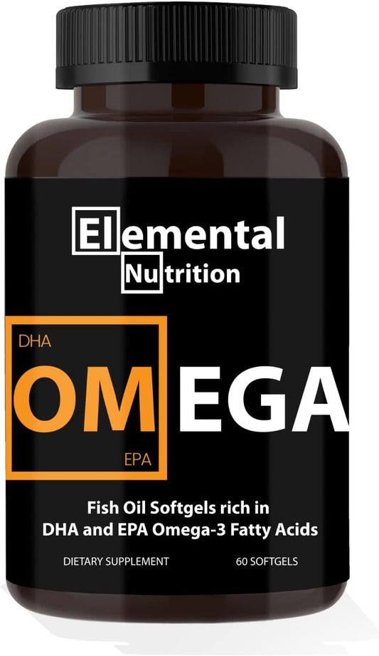 60 Softgels Omega-3 Fish Oil Supplement with EPA & DHA in Value Bottle
