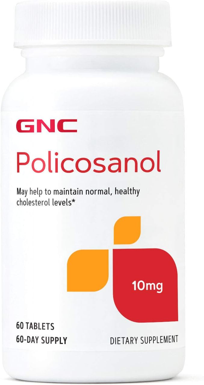60 Tablets of GNC Policosanol 10 mg for Heart Health and Cholesterol Support