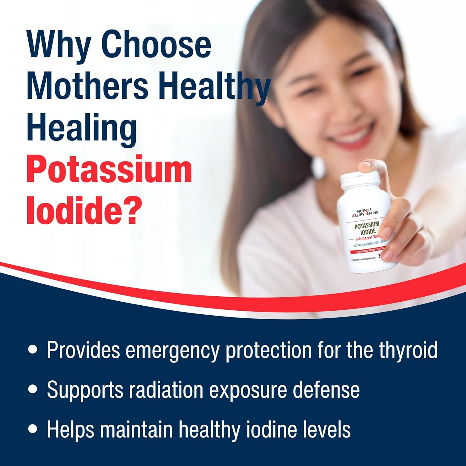60 Tablets of Mothers Healthy Healing Potassium Iodide 65 mg KI Supplement for Iodine Support - YODO Naciente