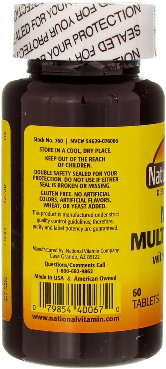 60 Tablets of Nature's Blend Mega Multi with Chelated Minerals for Optimal Health and Wellness