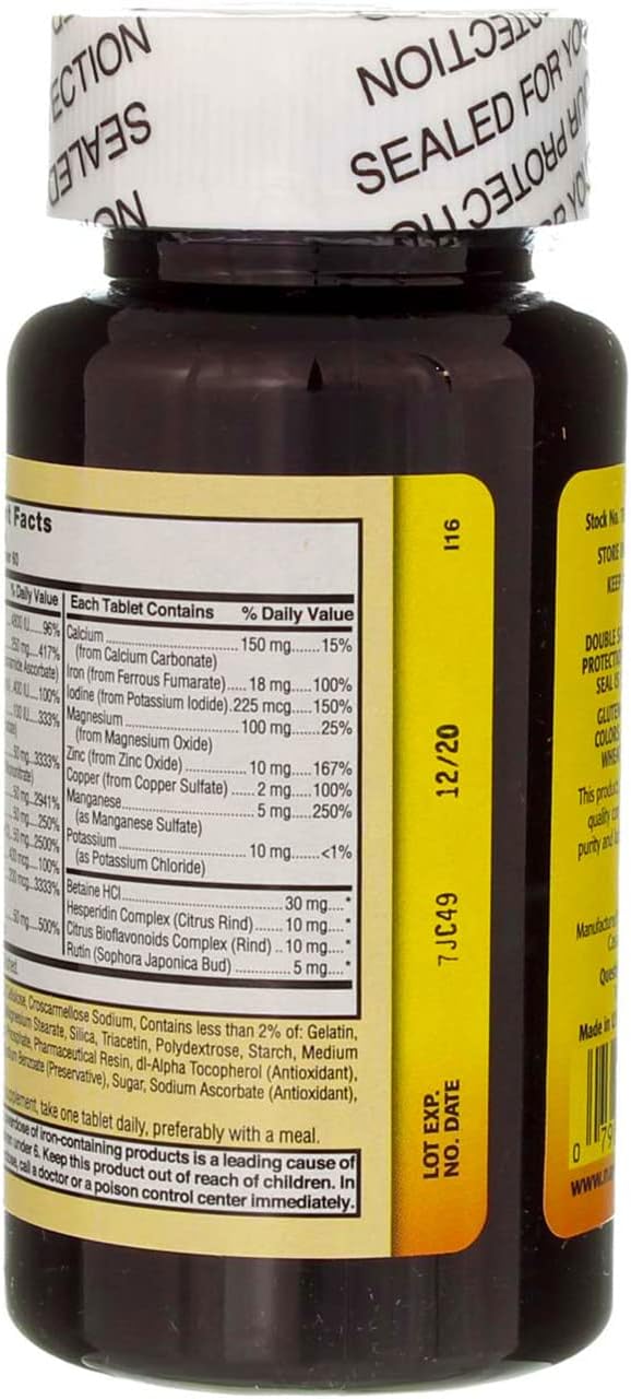 60 Tablets of Nature's Blend Mega Multi with Chelated Minerals for Optimal Health and Wellness
