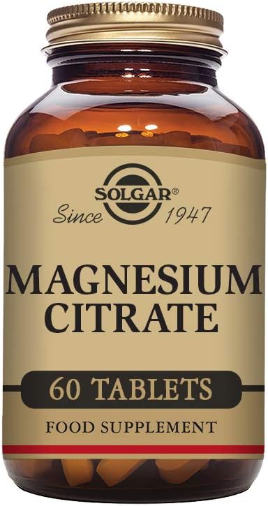60 Tablets of SOLGAR Magnesium Citrate Supplement for Improved Health and Wellness
