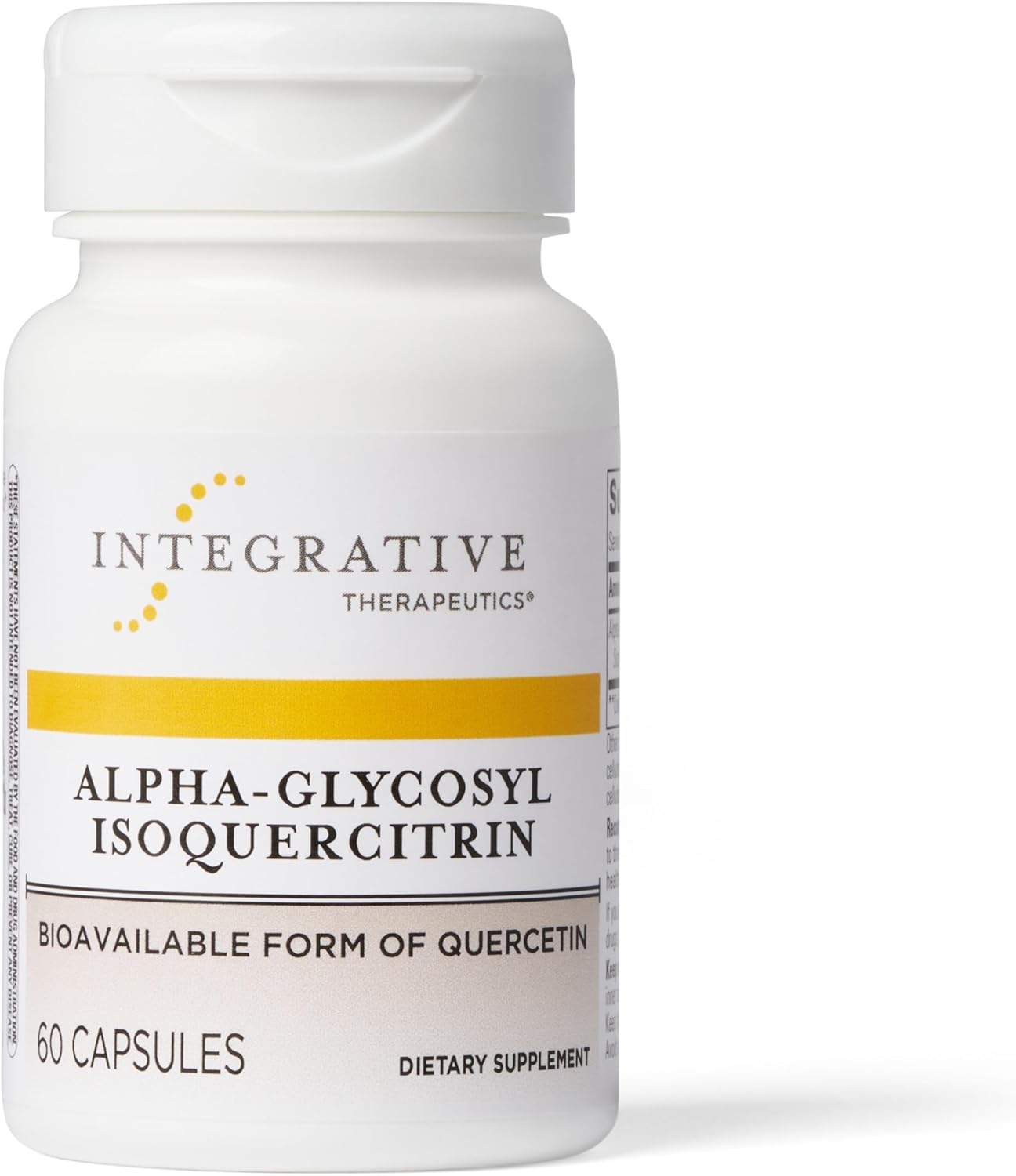 60 Vegan Capsules Alpha-Glycosyl Isoquercitrin Quercetin Supplement - Antioxidant Support for Cellular Regulation - Gluten-Free & Vegan Flavonoid Supplement