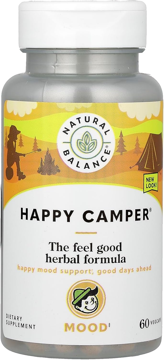 60 VegCaps of Natural Balance Happy Camper - Natural Mood Support Supplement