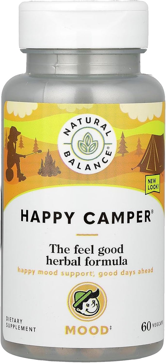 60 VegCaps of Natural Balance Happy Camper - Natural Mood Support Supplement