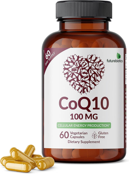 60 Vegetarian Capsules Futurebiotics CoQ10 100 MG for Cellular Energy Production - BoostGo Australia