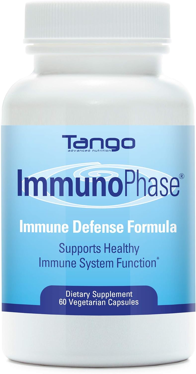 60 Vegetarian Capsules of Tango ImmunoPhase Herbal Immune Support Supplement for Seasonal Health & Immune Function