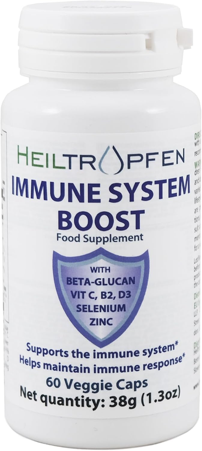 60 Veggie Capsules Heiltropfen Immune System Boost Dietary Supplement - Support Immunity & Health
