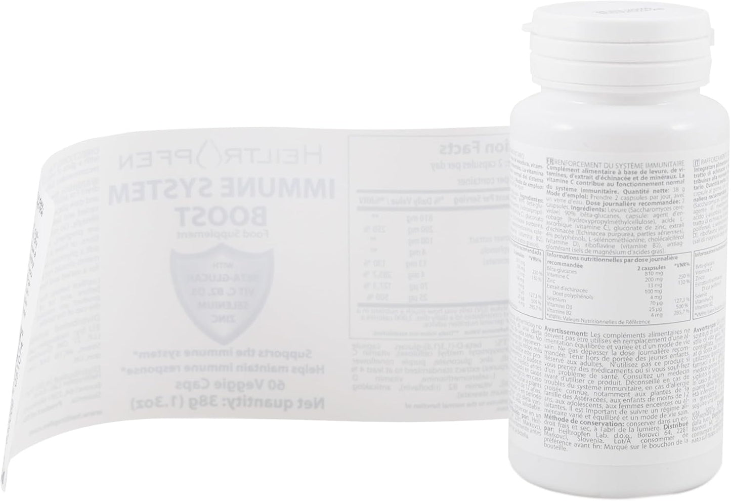 60 Veggie Capsules Heiltropfen Immune System Boost Dietary Supplement - Support Immunity & Health
