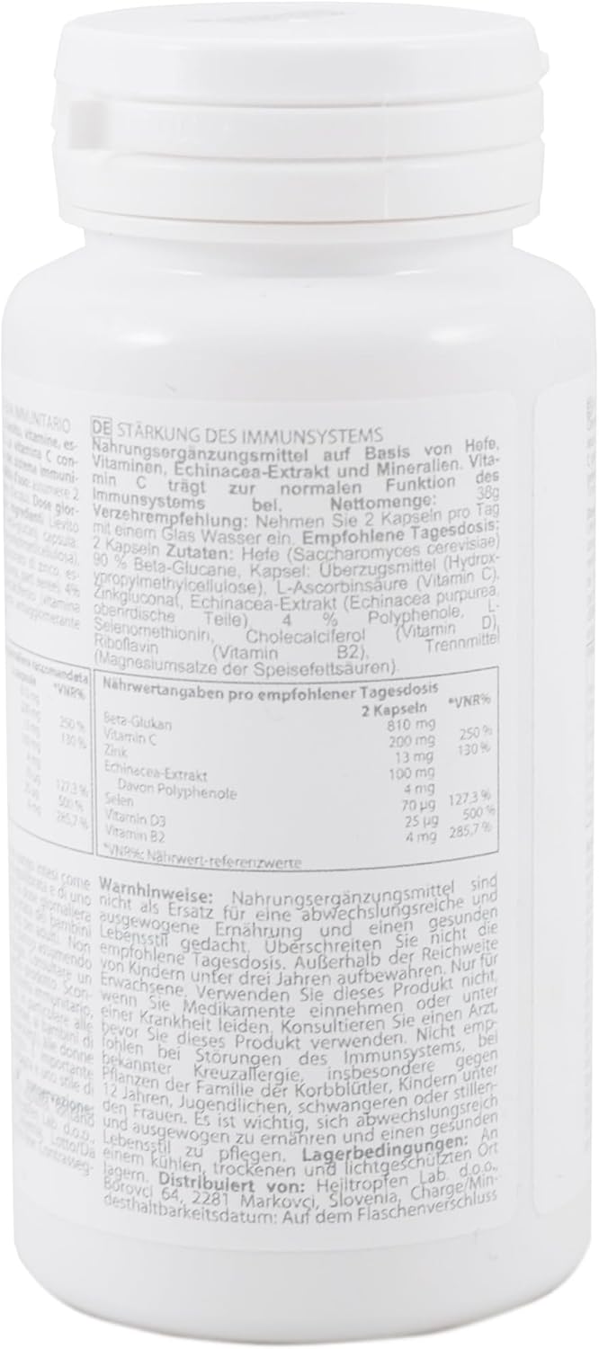 60 Veggie Capsules Heiltropfen Immune System Boost Dietary Supplement - Support Immunity & Health