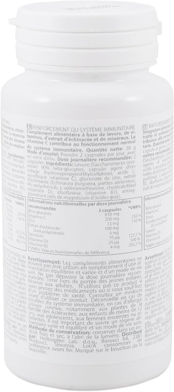 60 Veggie Capsules Heiltropfen Immune System Boost Dietary Supplement - Support Immunity & Health