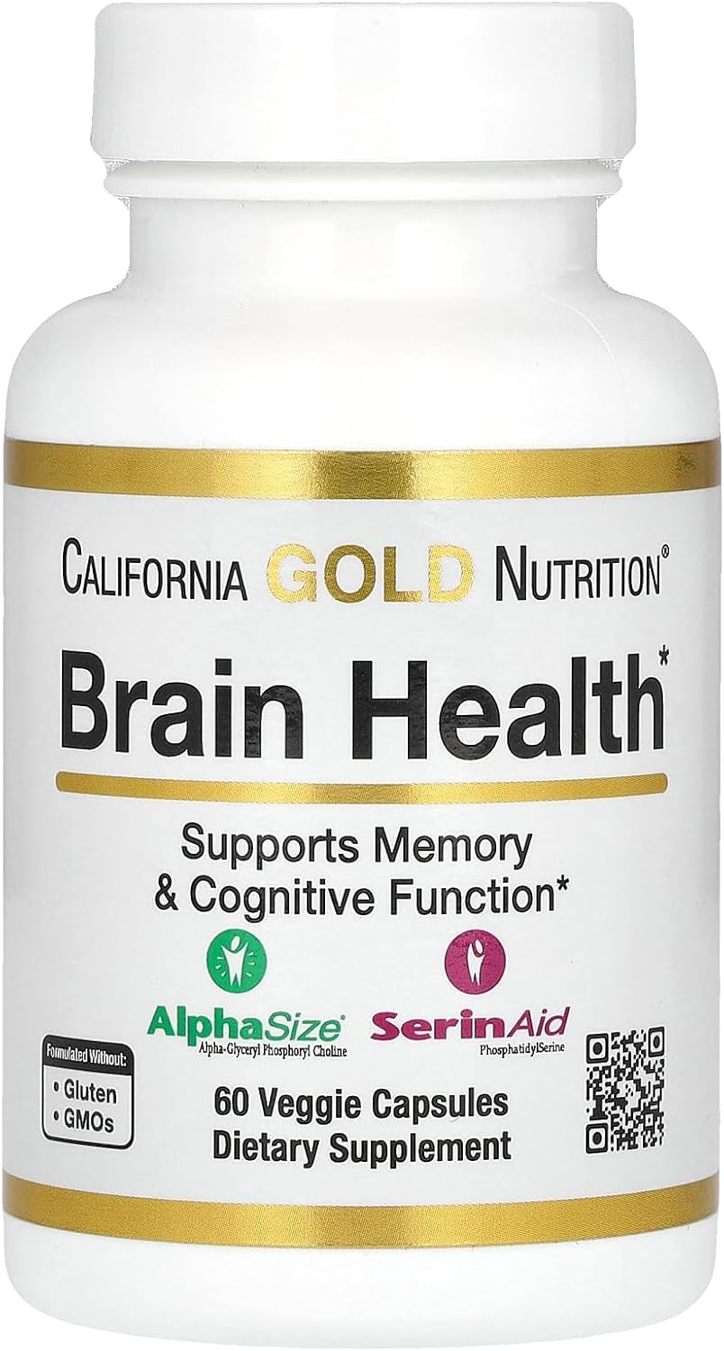 60 Veggie Capsules of California Gold Nutrition Brain Health Formula