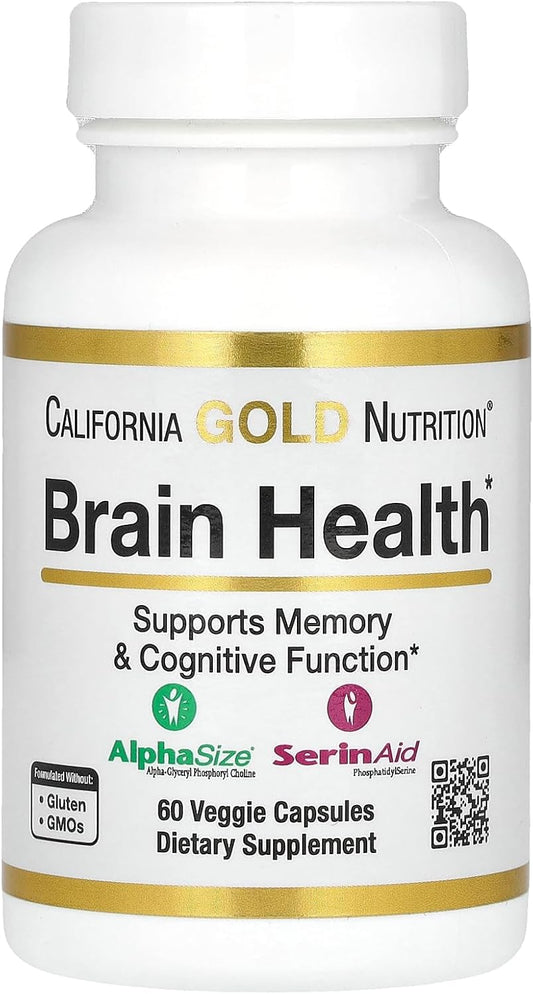 60 Veggie Capsules of California Gold Nutrition Brain Health Formula