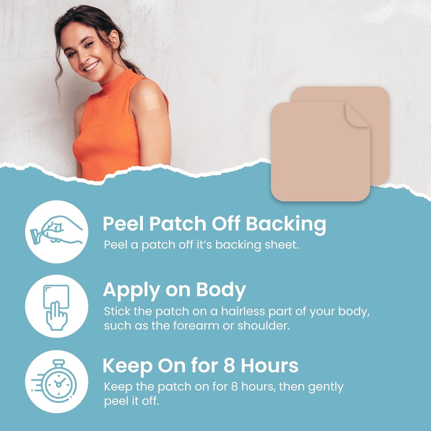 60 VIORY B12 Firming Patches - Natural Energy, Focus & Body Support for Men and Women