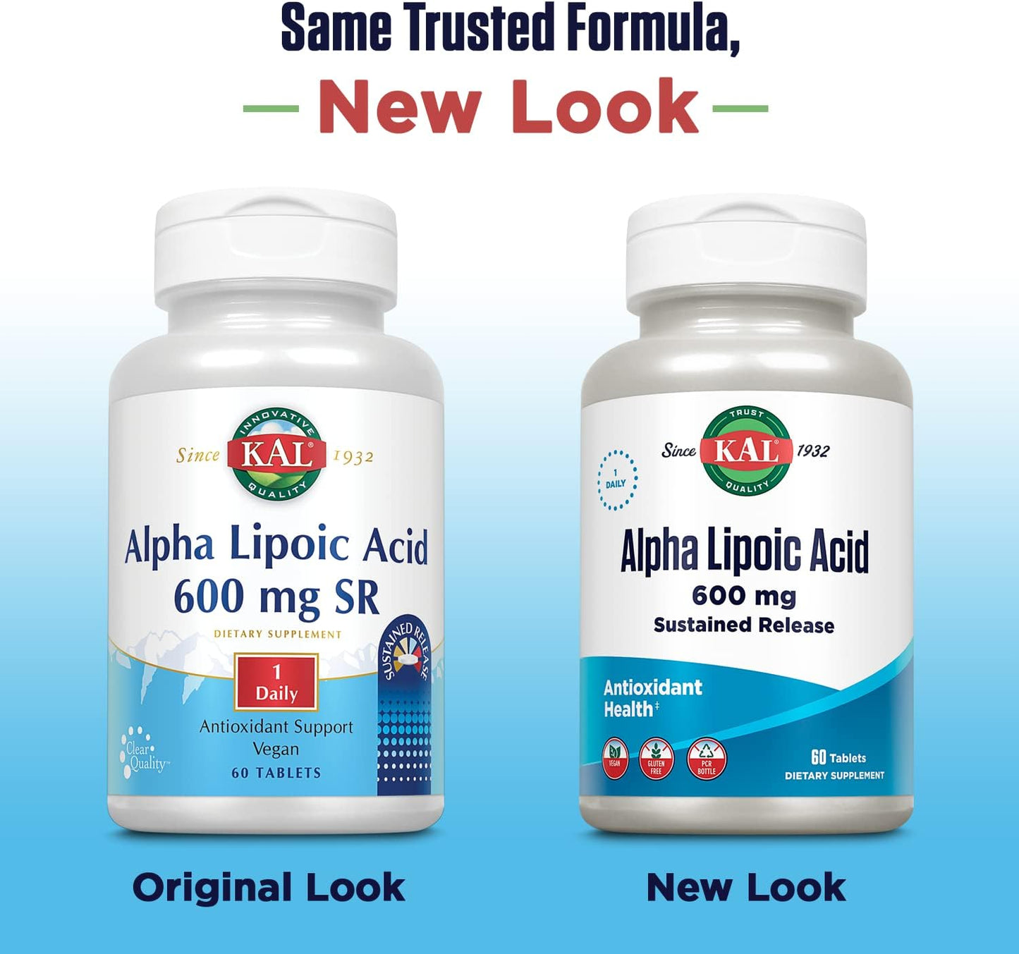 600 mg 60 Count KAL Alpha Lipoic Acid SR Tablets for Antioxidant Support