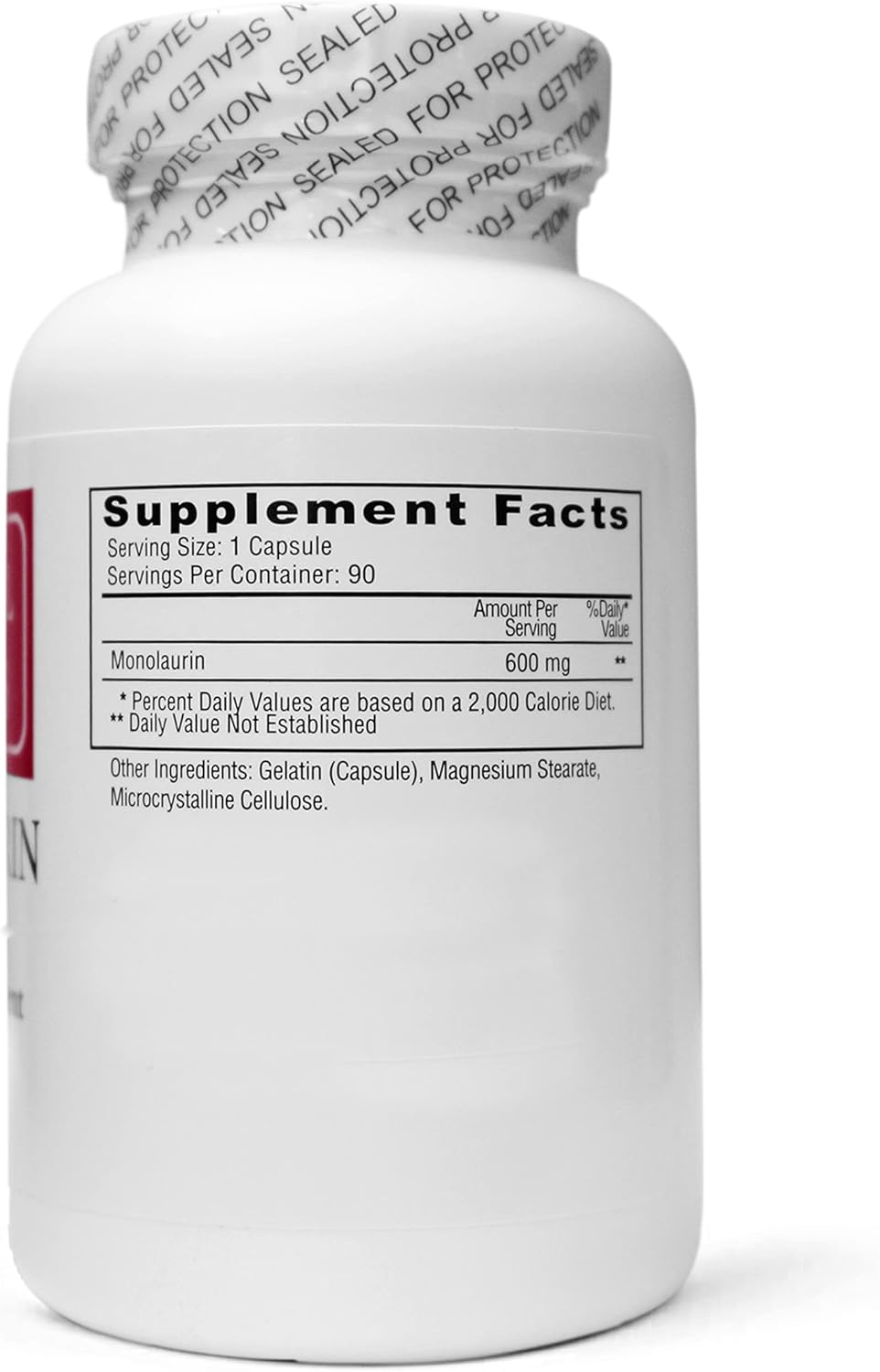 600 mg Monolaurin Supplement - Twin Pack of 180 Capsules by Ecological Formulas