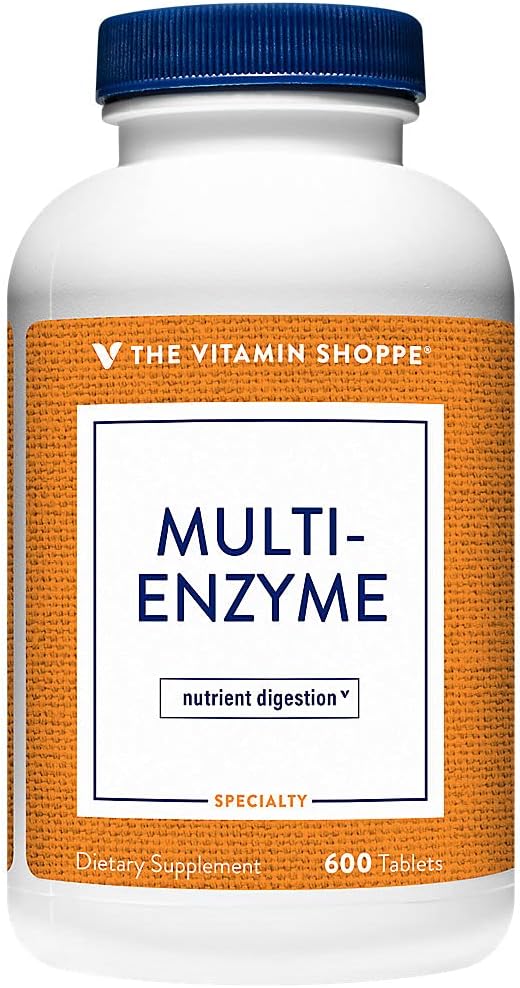 600 Tablets of Multi Enzyme Complex for Digestion & Nutrient Absorption - The Vitamin Shoppe