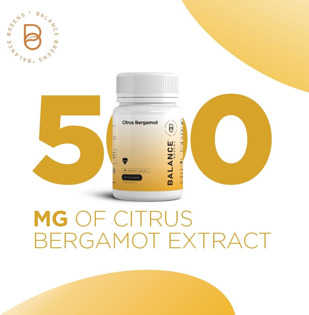 600mg Alpha GPC Choline + 500mg Citrus Bergamot Supplement Combo by Balancebreens