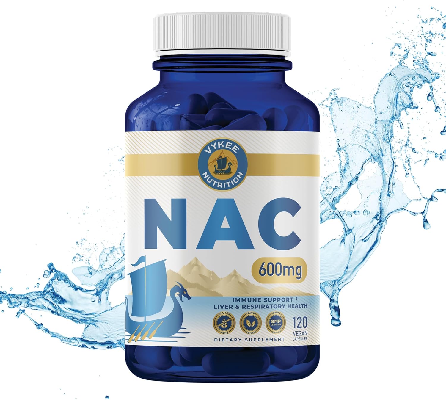 600mg N-Acetyl L-Cysteine Capsules for Antioxidant & Liver Support - Vegan & Non-GMO - 120 Capsules