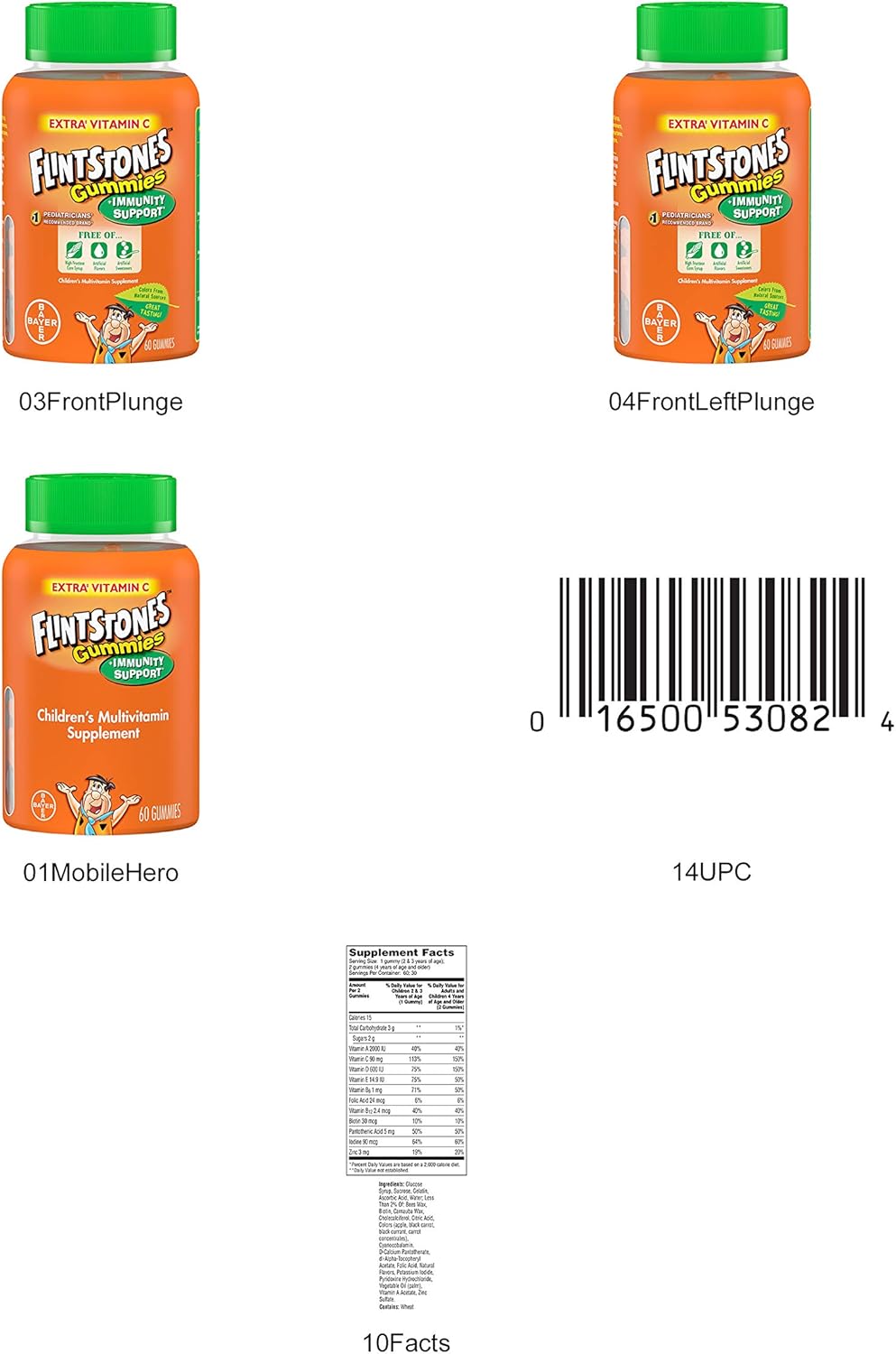 60ct Flintstones Gummies with Immunity Support - One Daily Multivitamin