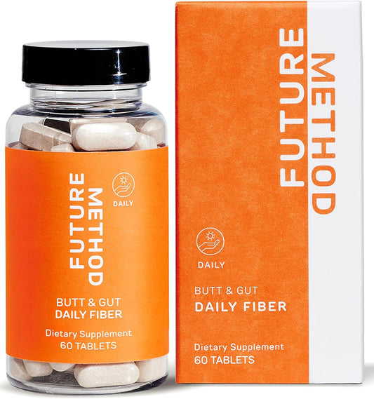 60ct FUTURE METHOD Acacia and Psyllium Husk Fiber Supplement Capsules for Improved Digestion