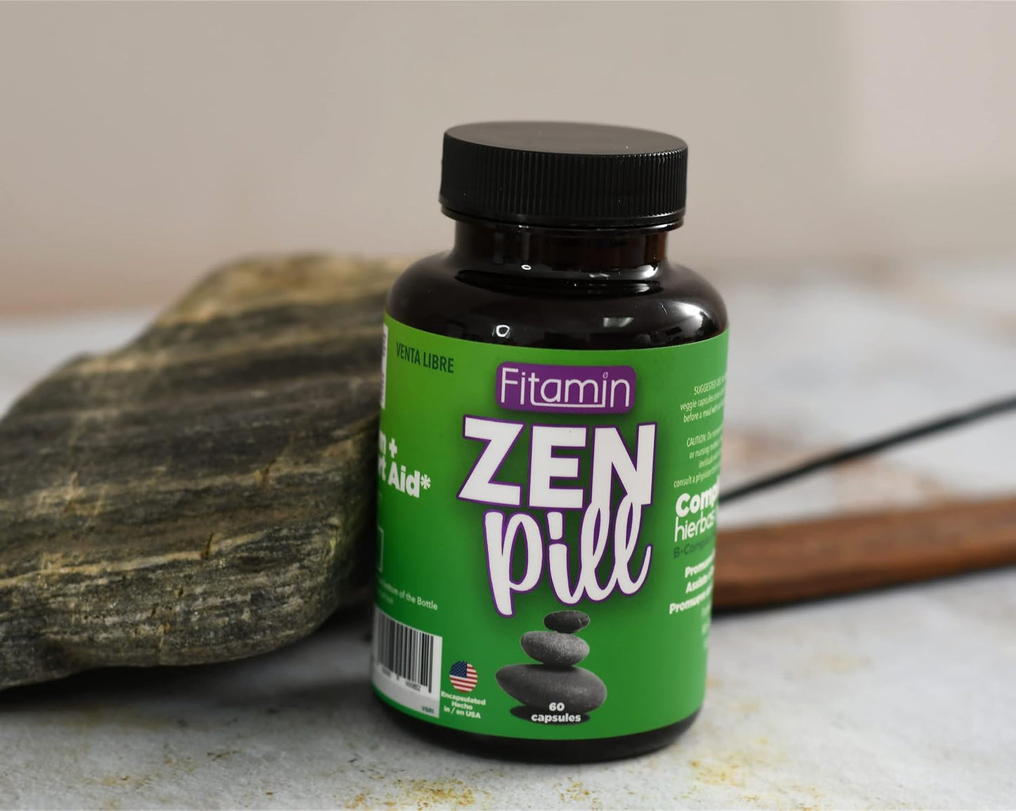 60ct Mood Support Capsules with Fitamin Zen Formula - Vitaminas for Mental Wellbeing