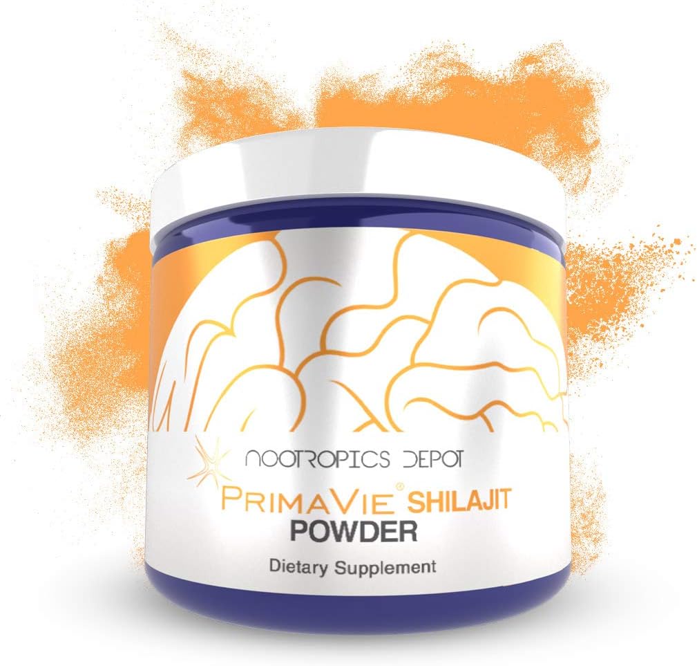 60g Nootropics Depot PrimaVie Shilajit Powder Extract - Ayurvedic Supplement for Enhanced Endurance and Mitochondrial Function